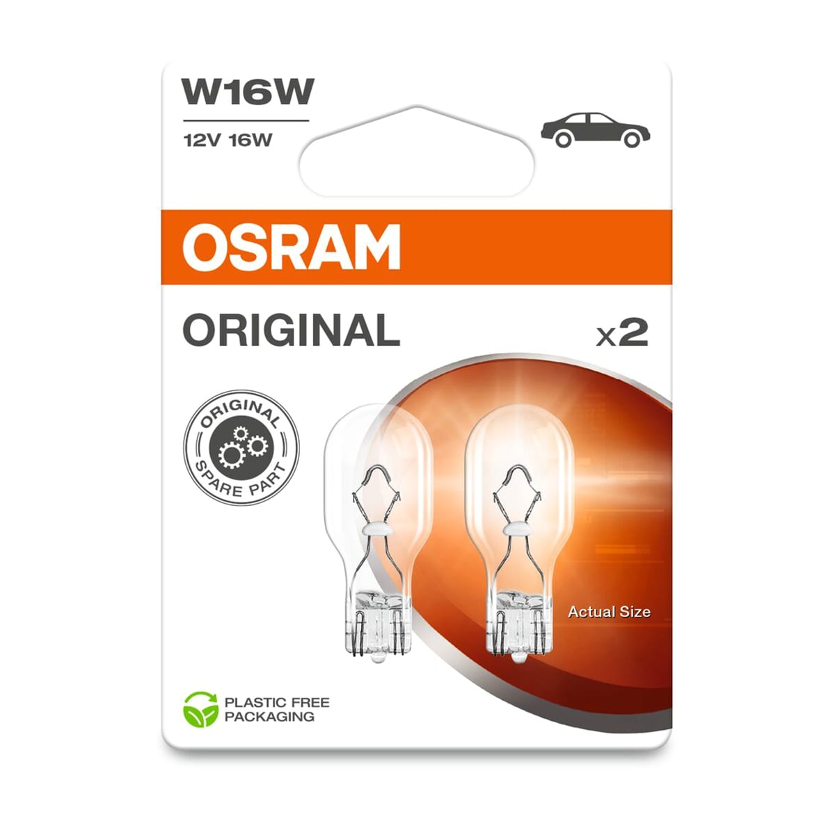 Деталь Комплект ламп W16W 12V 16W W2.1x9.5d ORIGINAL LINE качество оригинальной з/ч (ОЕМ) 2шт.(1к-т) OSRAM