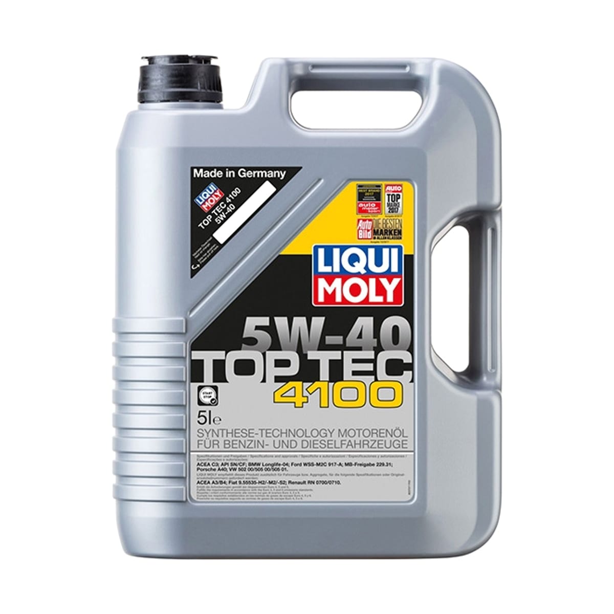 Деталь Масло моторное LIQUI MOLY Top Tec 4100 5W-40 SN/C3 5л LIQUI MOLY