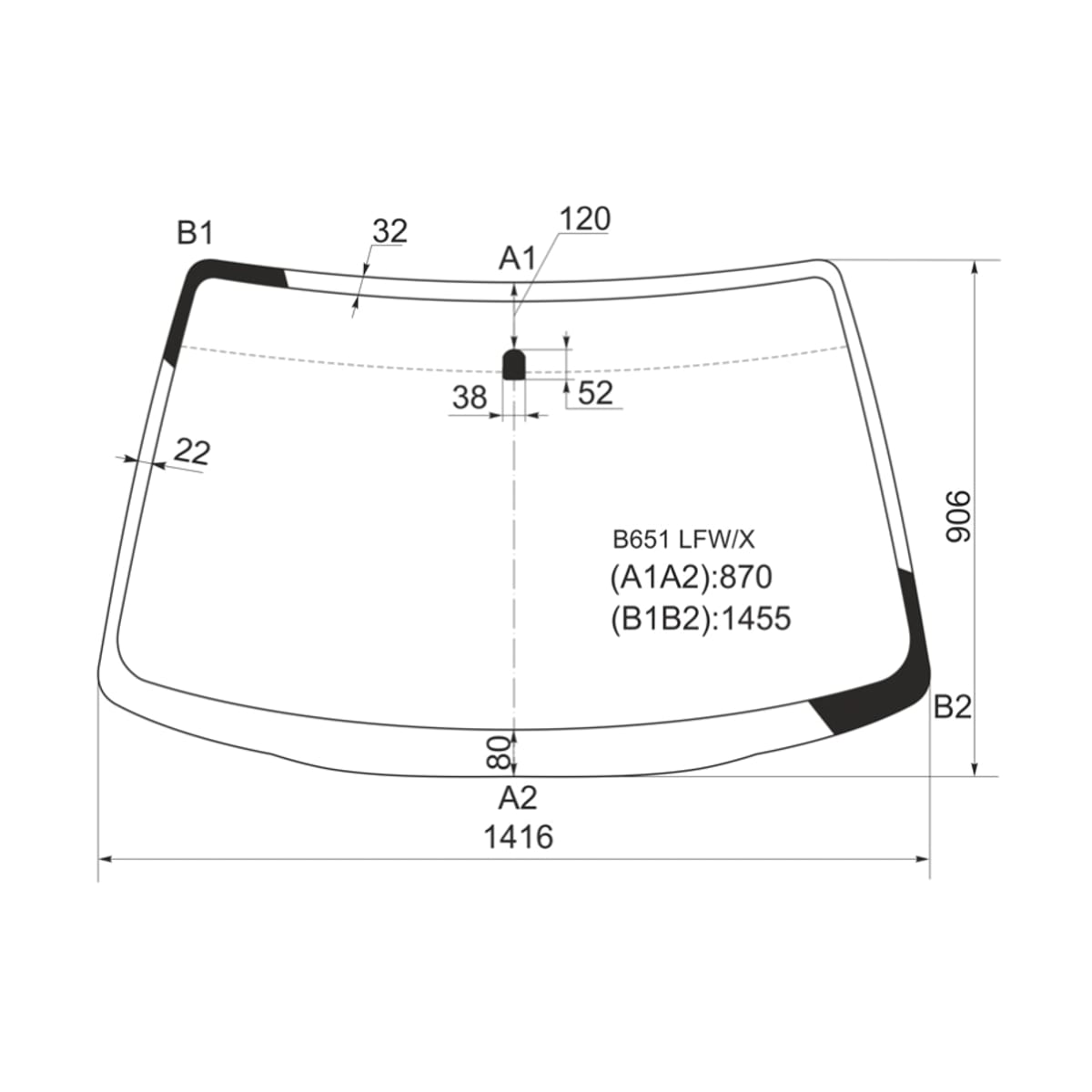 Деталь Стекло лобовое Mazda 323 94-00 / Familia 94-99 XYG