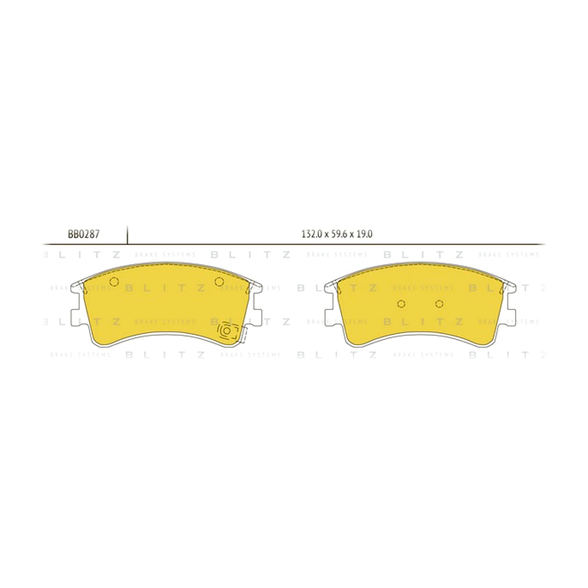 Деталь Колодки тормозные дисковые BLITZ