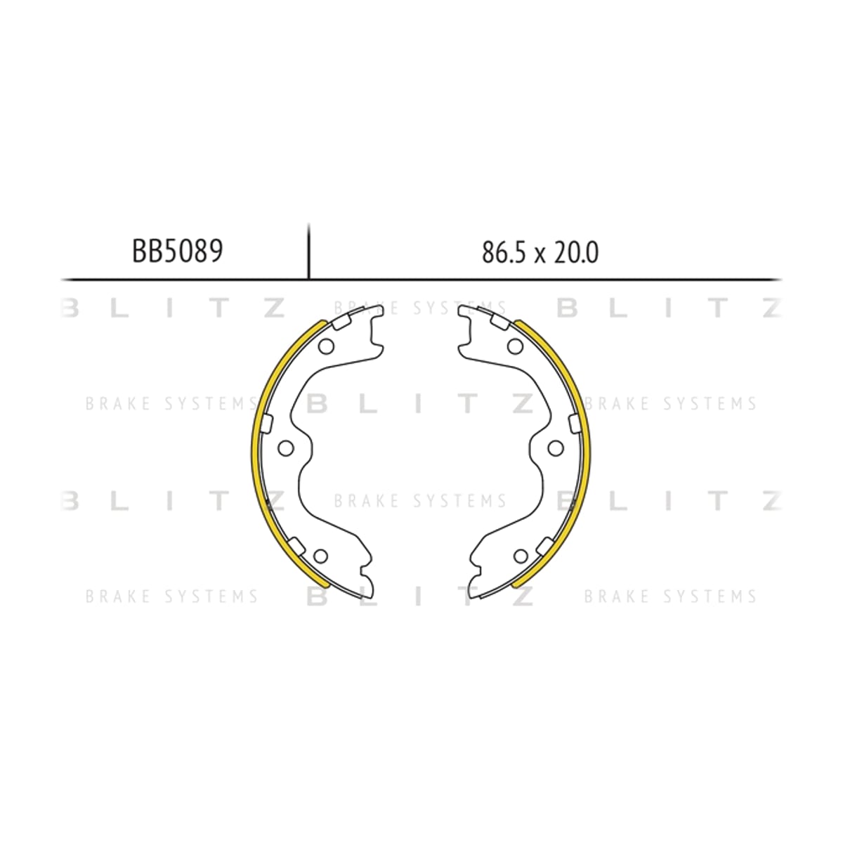 BLITZ Колодки тормозные барабанные