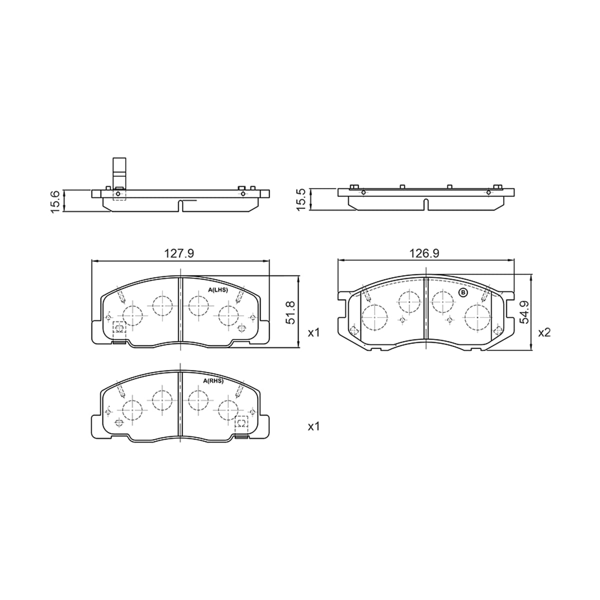 BAIKOR Колодки тормозные (Спереди) Toyota Lite Ace 96-07 / Lite Ace Noah 96-01