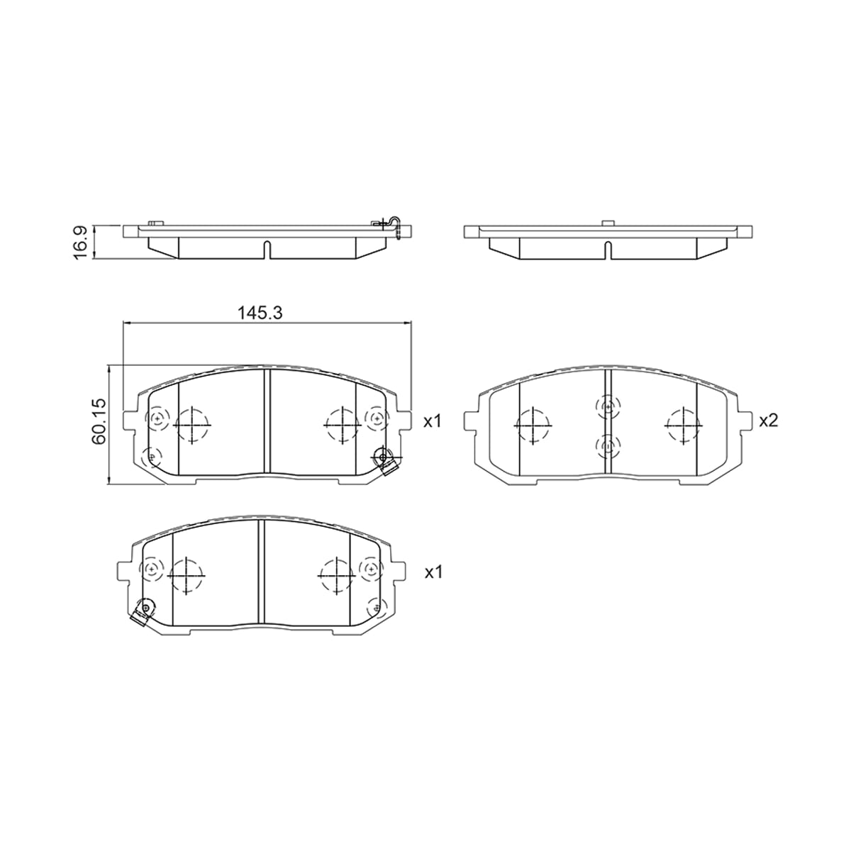 BAIKOR Колодки тормозные (Спереди) Hyundai Elantra 20- / Sonata 19