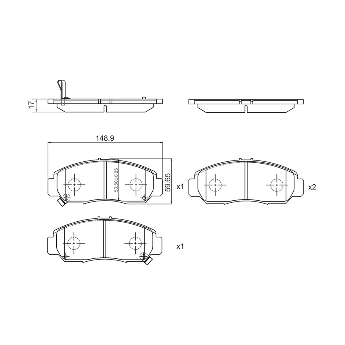 BAIKOR Колодки тормозные (Спереди) Honda Accord 02-13 / Civic 00-17