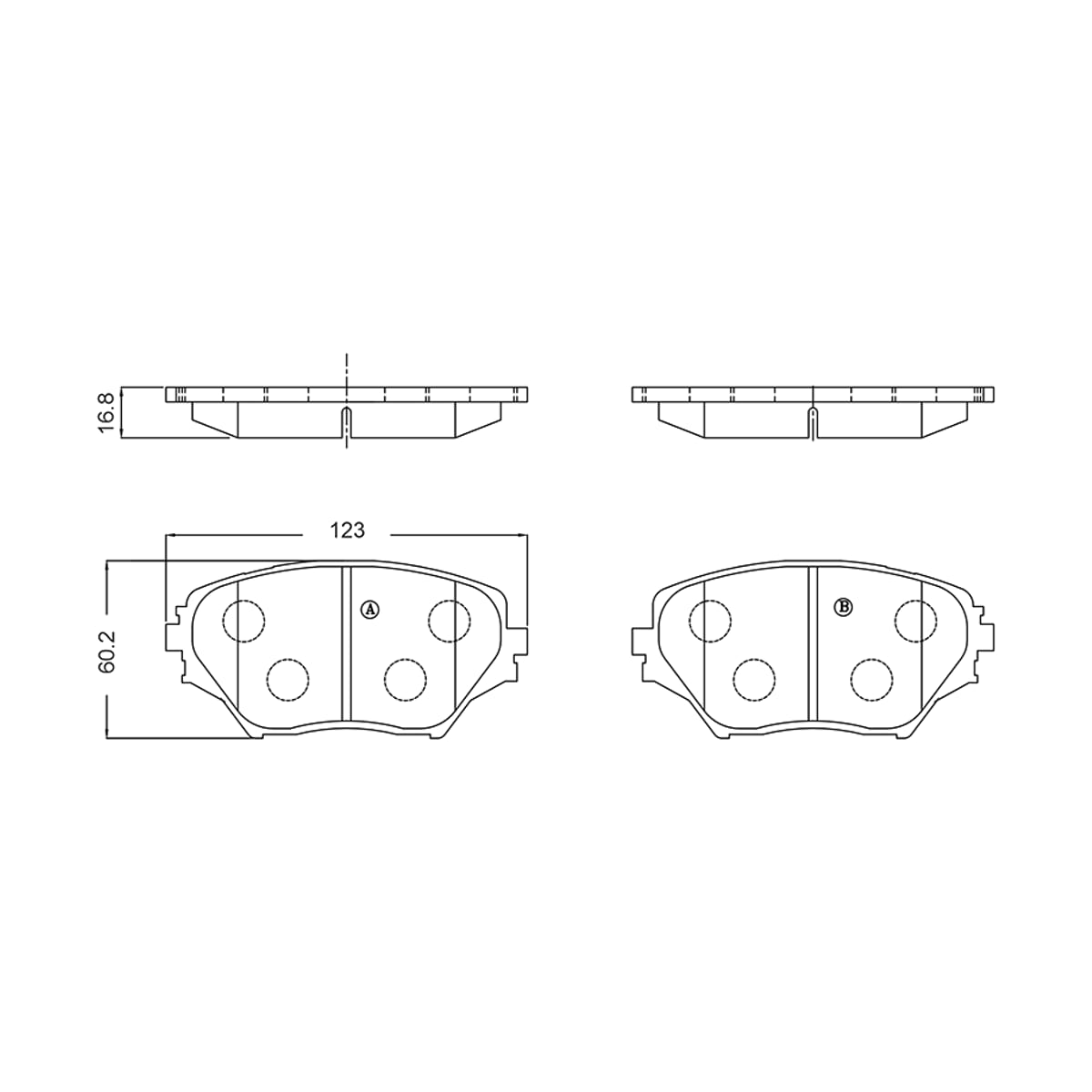 BAIKOR Колодки тормозные (Спереди) Toyota RAV4 (CA20) 00-05