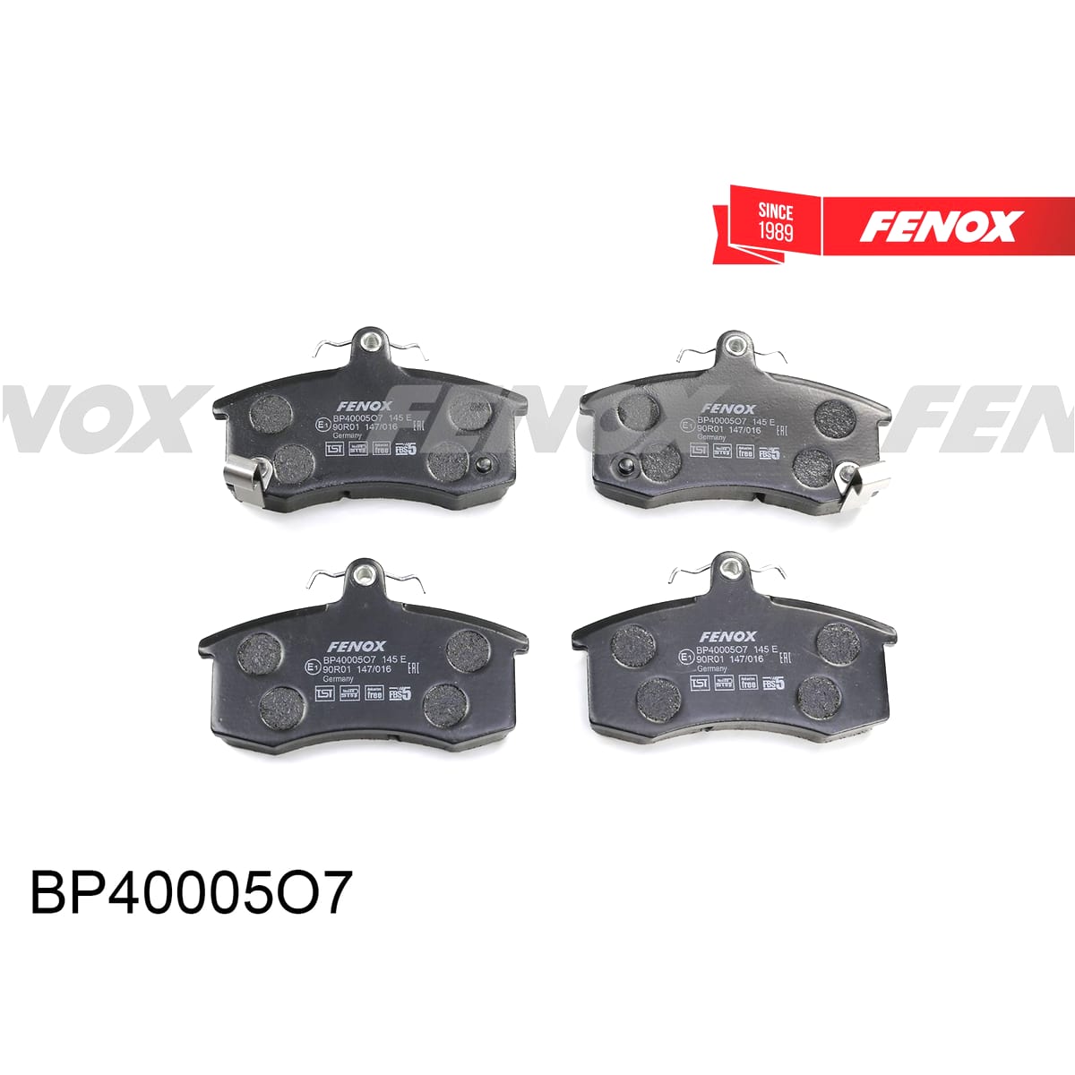 Деталь Колодки тормозные дисковые FENOX