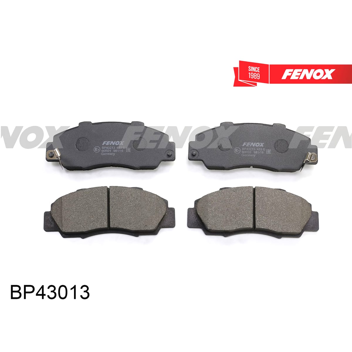 Деталь Колодки тормозные дисковые FENOX