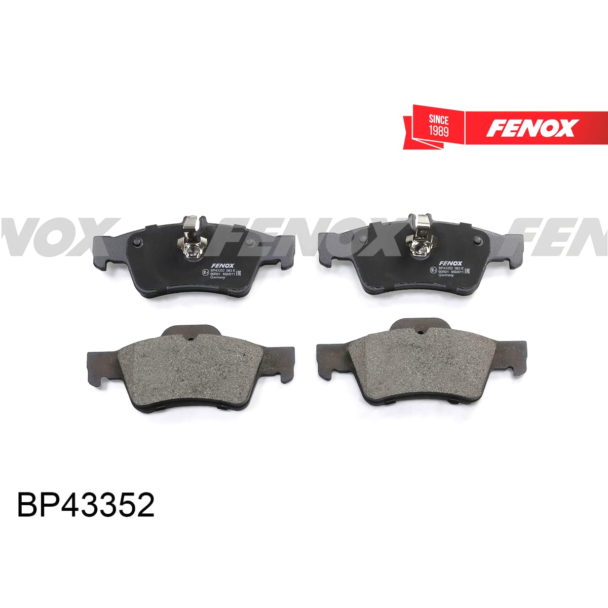 FENOX Колодки тормозные дисковые BP43352 (зад прав/лев)