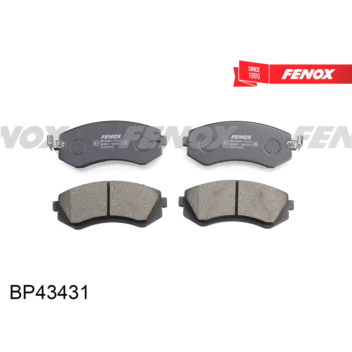 FENOX Колодки тормозные дисковые BP43431 (перед прав/лев)