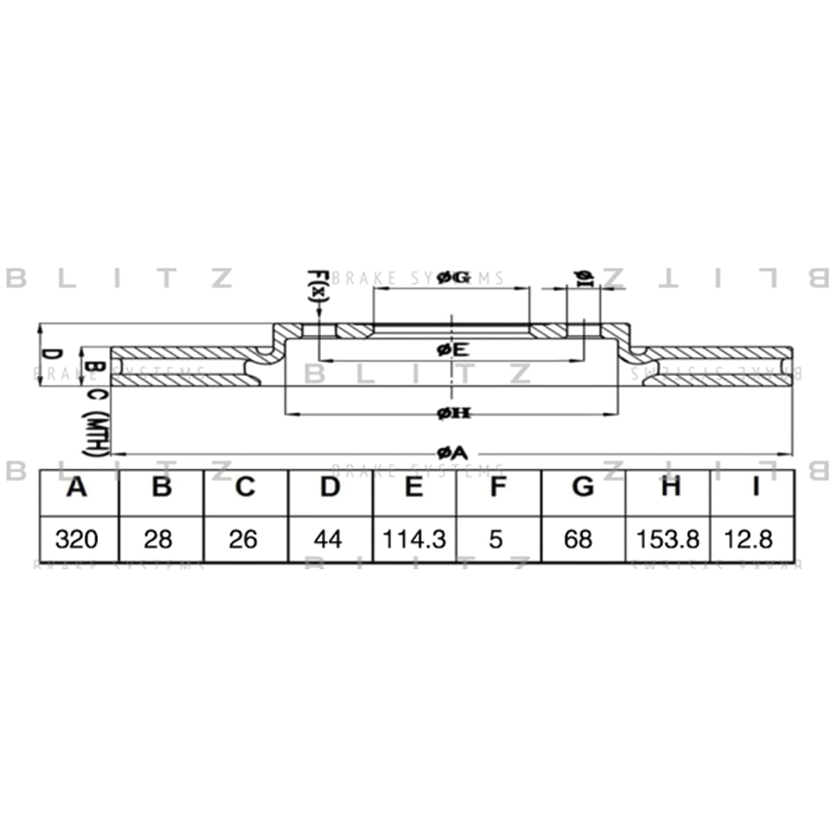 BLITZ Диск тормозной BS0495 (перед)