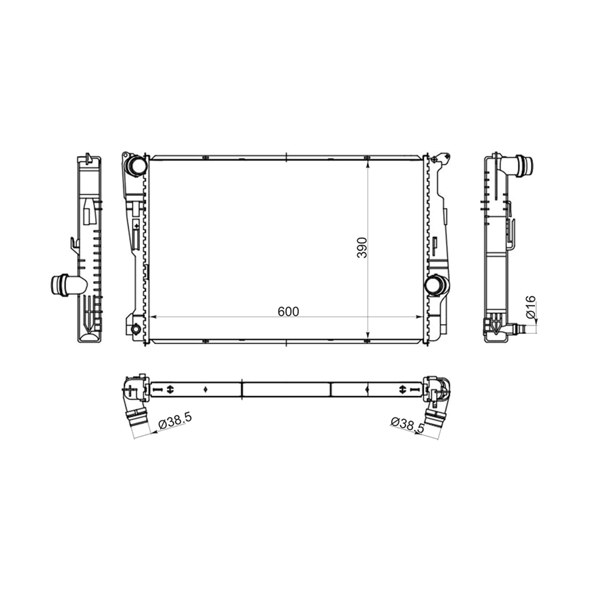 SAT Радиатор BMW X3 10-17 / X4 14-18