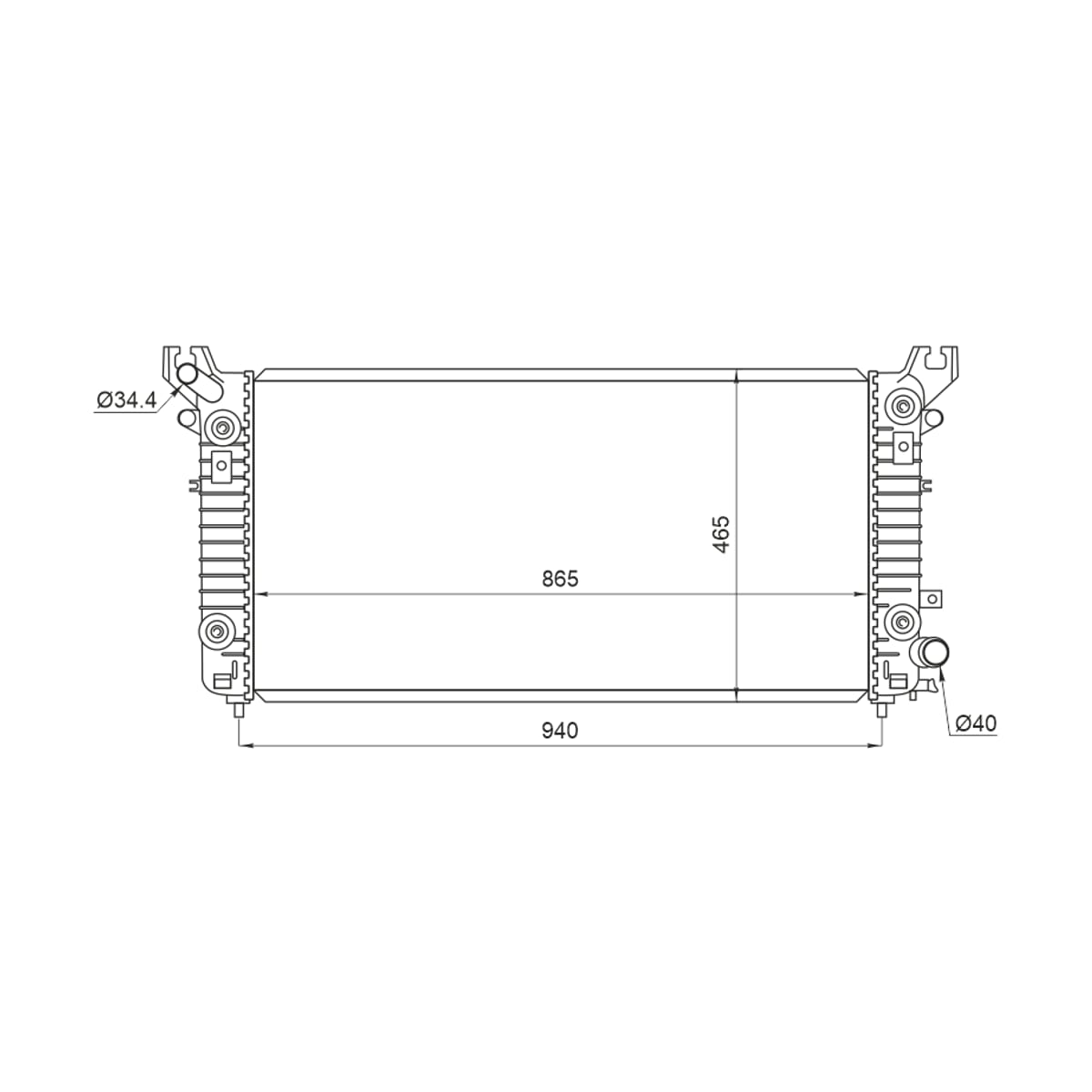 SAT Радиатор Chevrolet Tahoe 13-21 / Cadillac Escalade 15-21