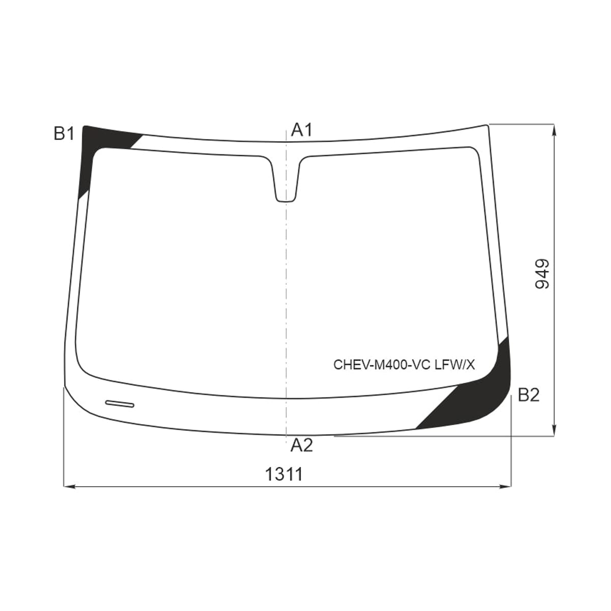 XYG Стекло лобовое Chevrolet Spark 15- / Opel Karl 15-19 CHEVM400VCLFW/X