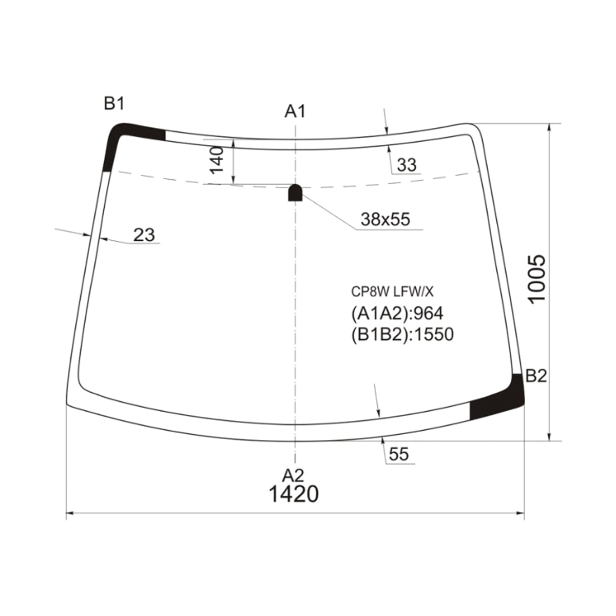 XYG Стекло лобовое Mazda Premacy 99-05 CP8WLFW/X