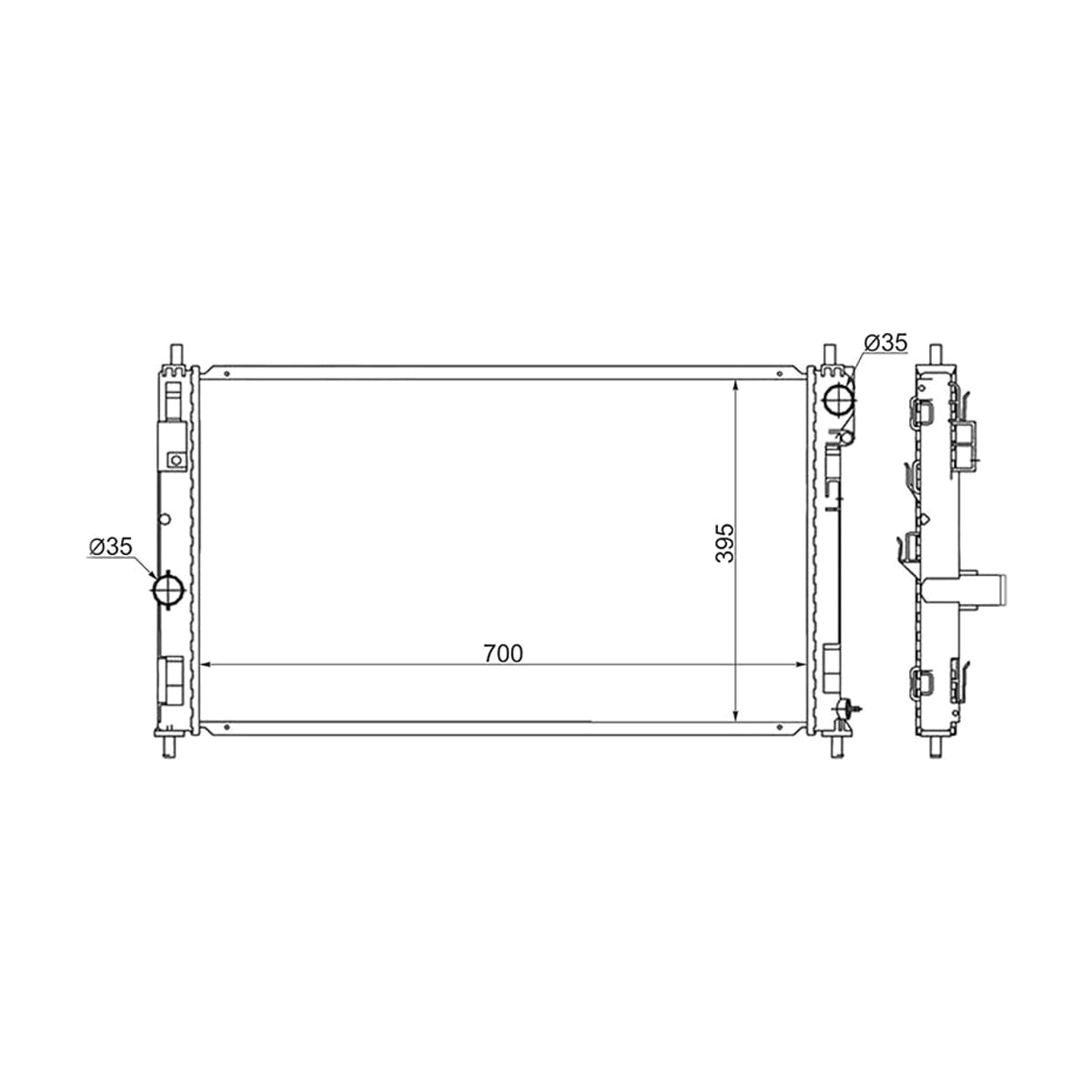Деталь Радиатор Mercedes-Benz S-Class 98-05 / Chrysler Sebring 06-10 SAT
