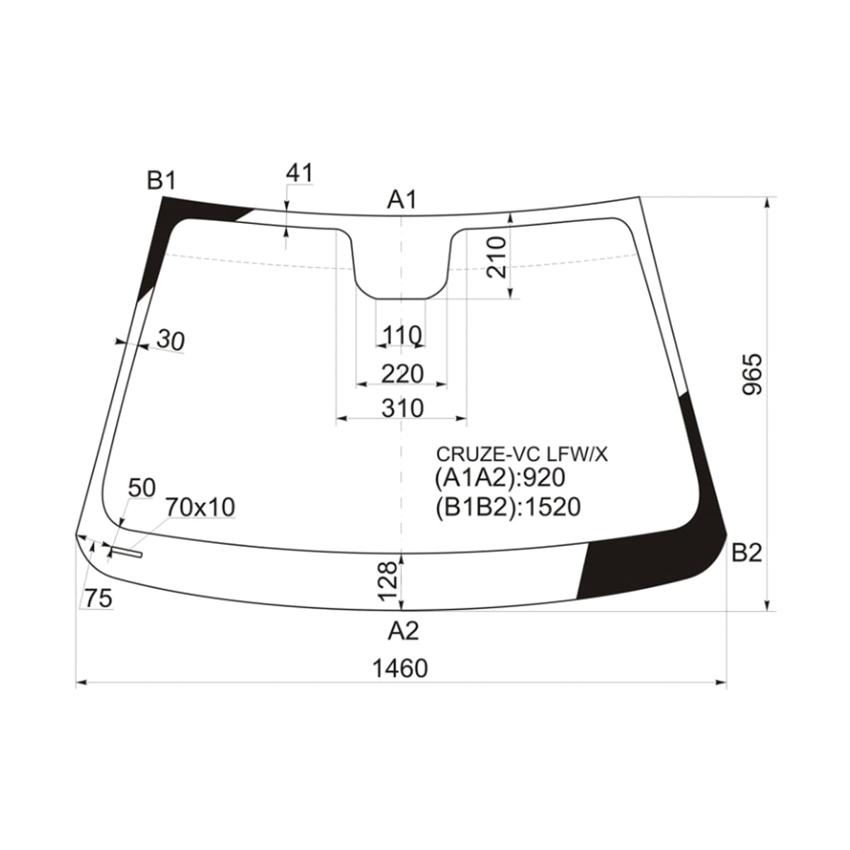 XYG Стекло лобовое Chevrolet Cruze 09-15 / Daewoo Lacetti 08-11