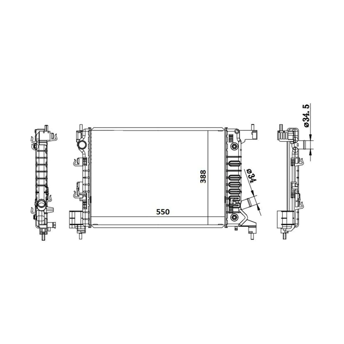 SAT Радиатор Chevrolet Aveo 11-15 / Cobalt 13