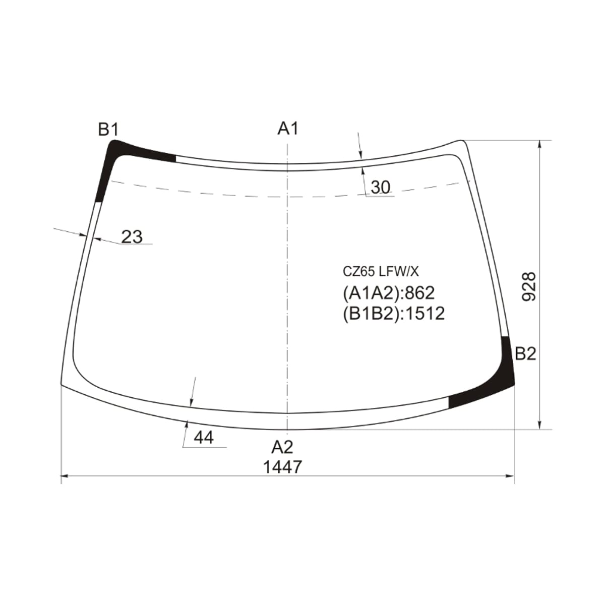 XYG Стекло лобовое Hyundai Santamo 95-02 / Mitsubishi Chariot 91-97