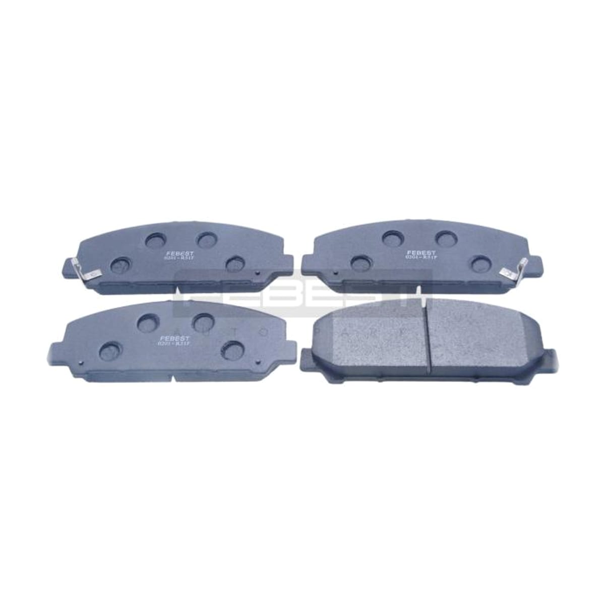 Деталь КОЛОДКИ ТОРМОЗНЫЕ ПЕРЕДНИЕ FEBEST