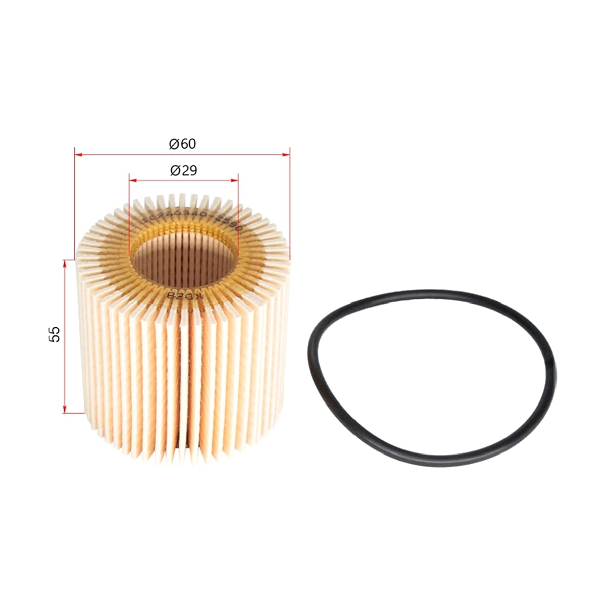 DENSO Фильтр масляный Toyota Avensis (T270) 08-18 / C-HR 16-23 DA2603402590