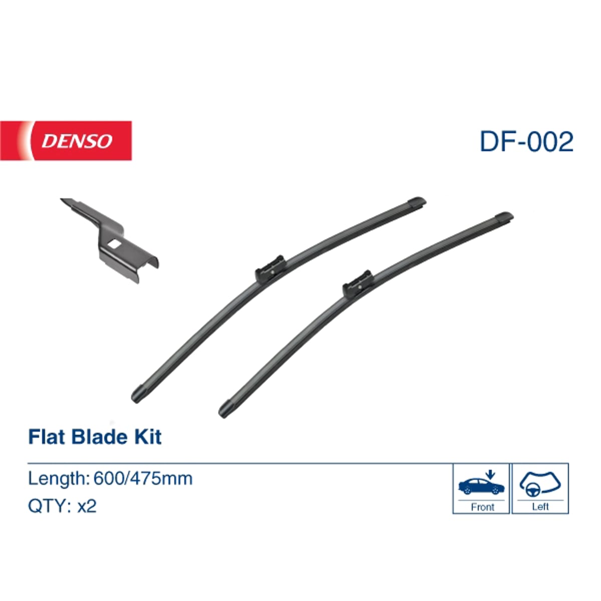 DENSO Комплект бескаркасных щеток стеклоочистителя 600мм/480мм VW DF002