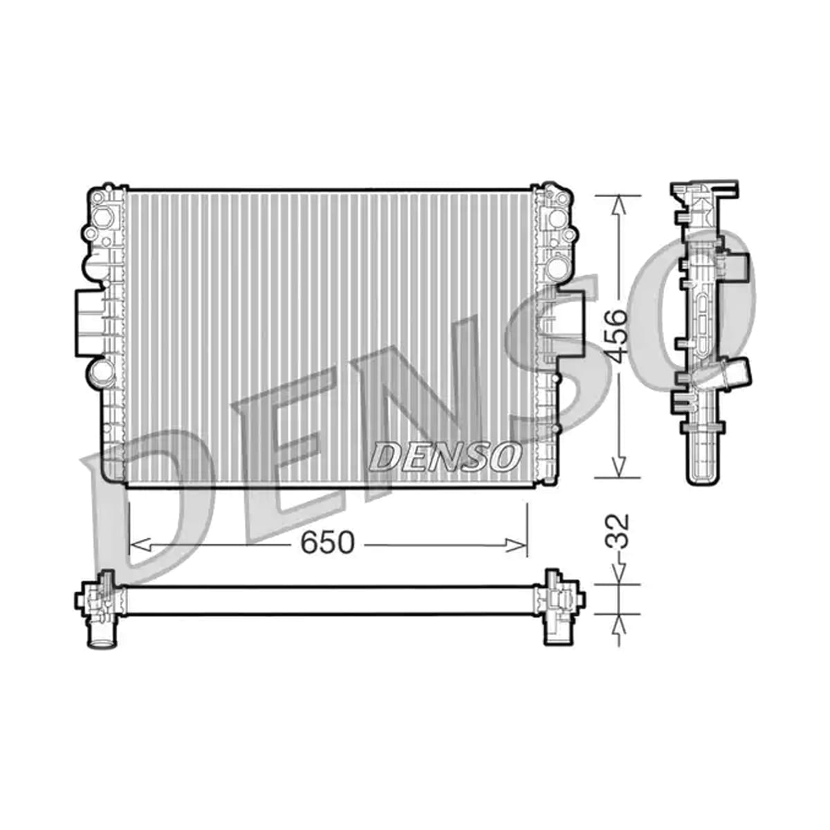 DENSO Радиатор системы охлаждения DRM12006