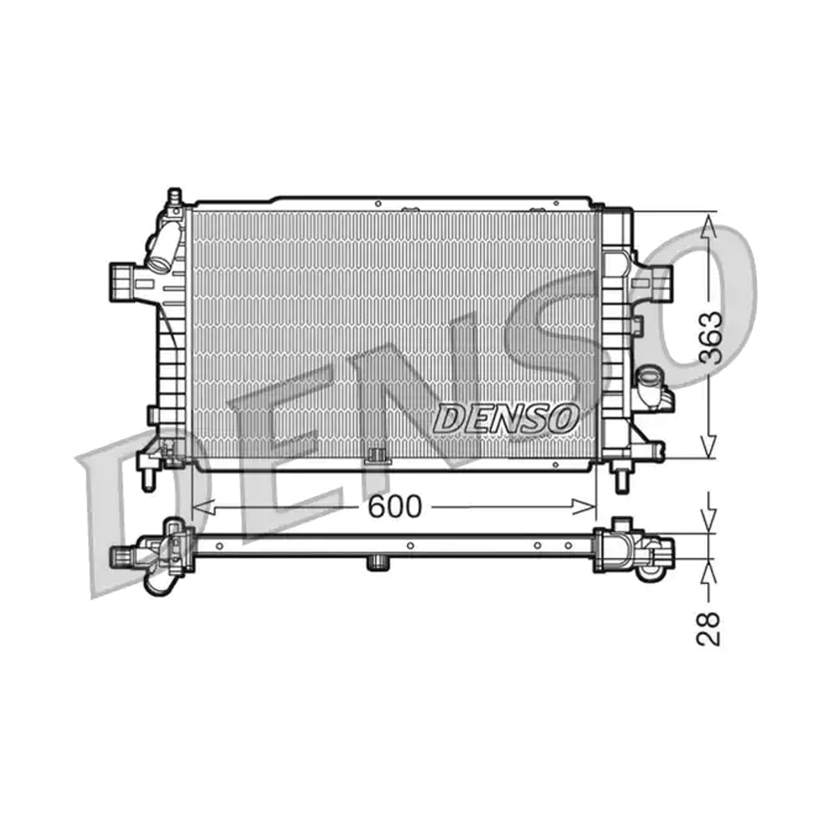 DENSO Радиатор системы охлаждения DRM20102