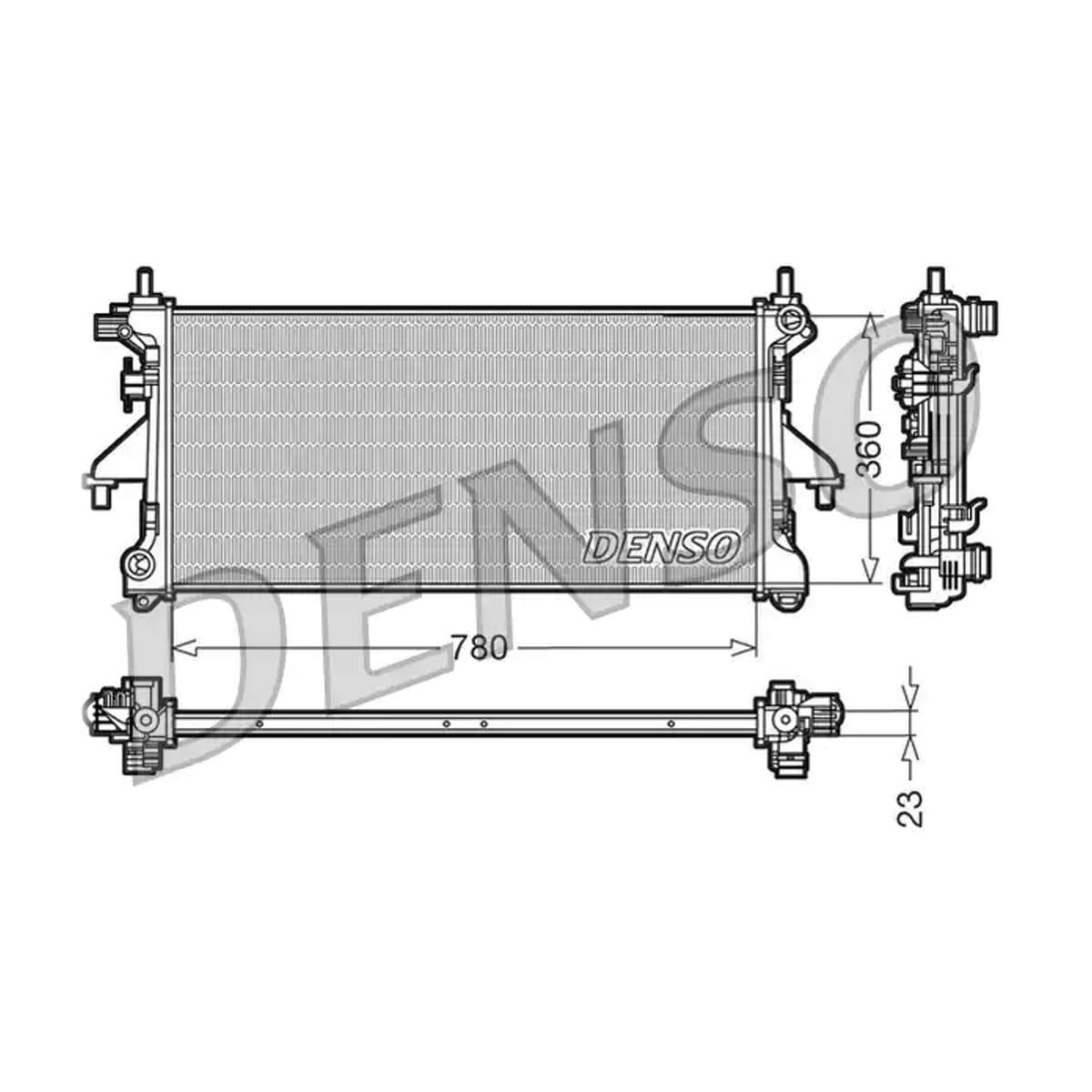 DENSO Радиатор системы охлаждения DRM21100