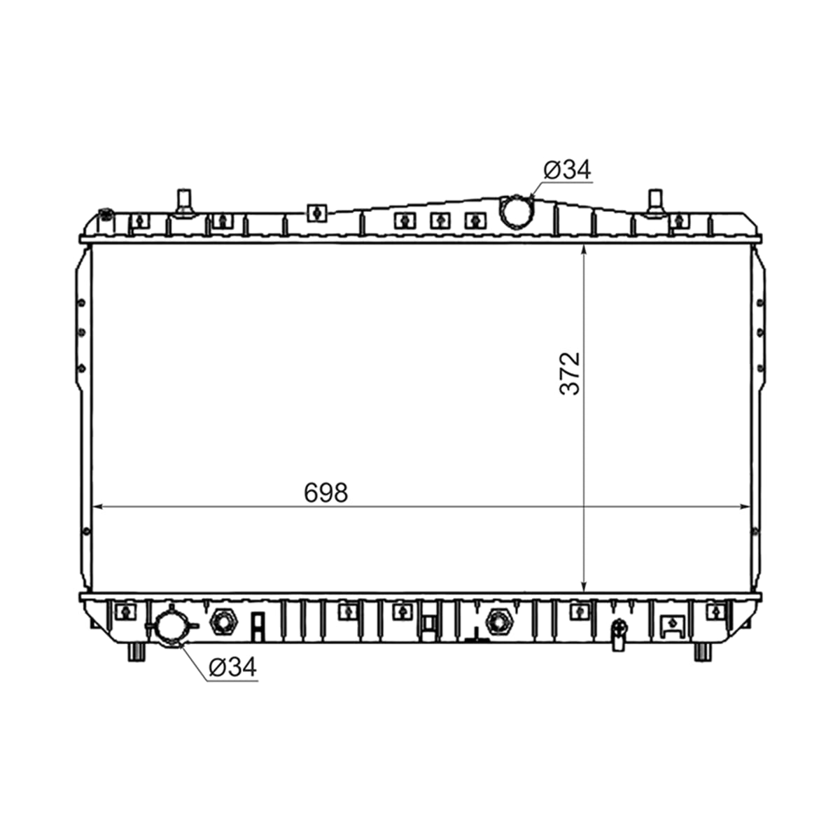 SAT Радиатор Chevrolet Lacetti 04-13 / Tacuma 02-08