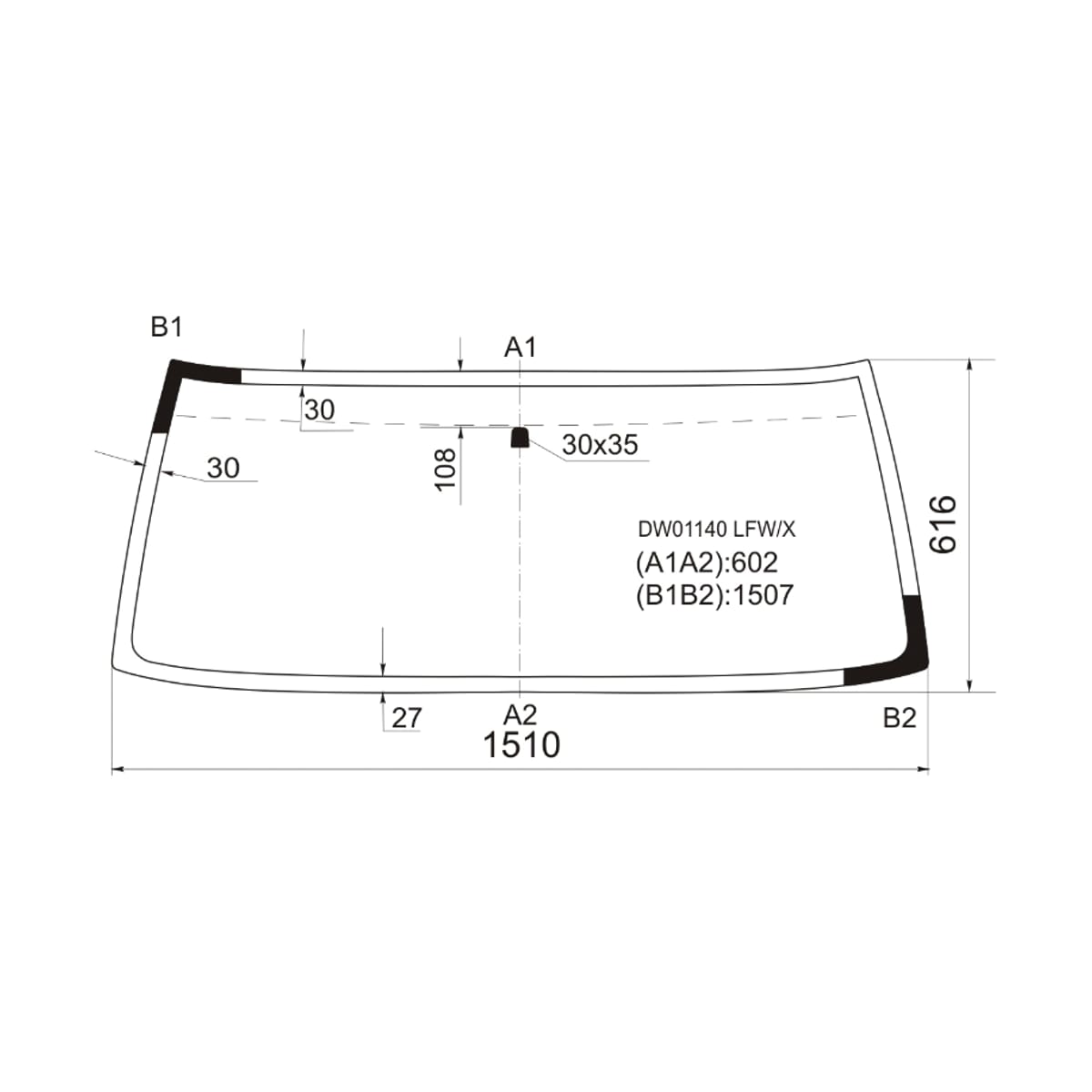 XYG Стекло лобовое Jeep Cherokee 83-01