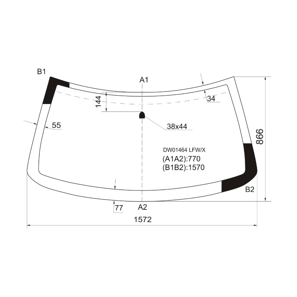 XYG Стекло лобовое Jeep Grand Cherokee 98-05
