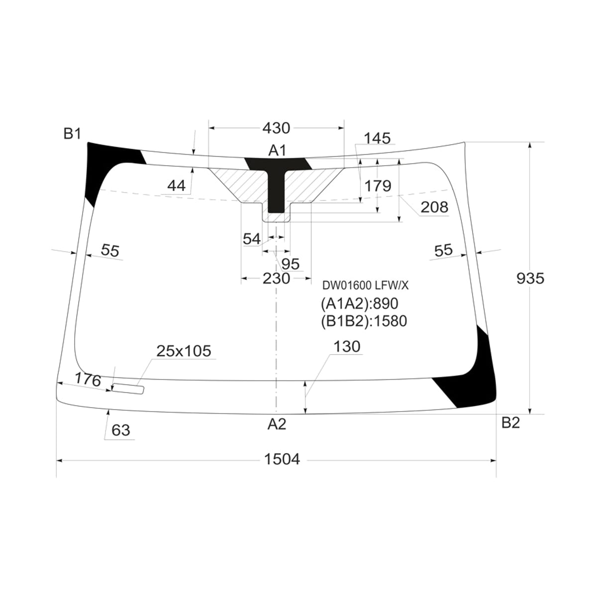 XYG Стекло лобовое CADILLAC STS 05-11