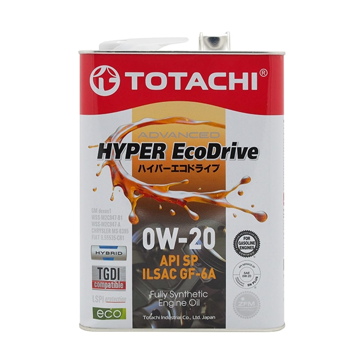 TOTACHI 0W-20 HYPER Ecodrive Fully Synthetic SP/RC/GF-6A 4л (синт. мотор. масло)