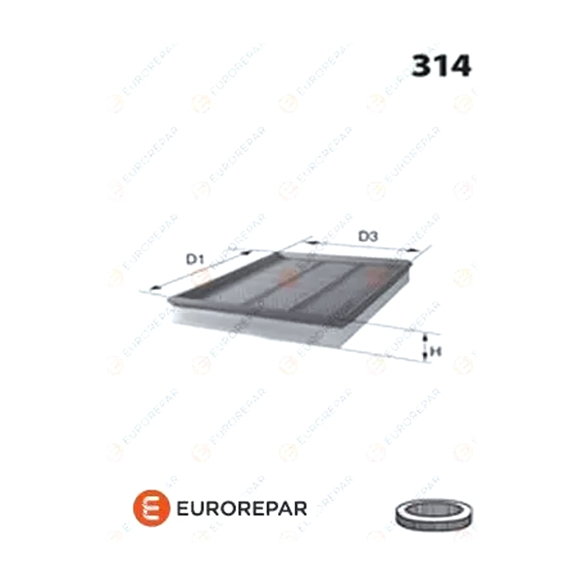 EUROREPAR Фильтр воздушный