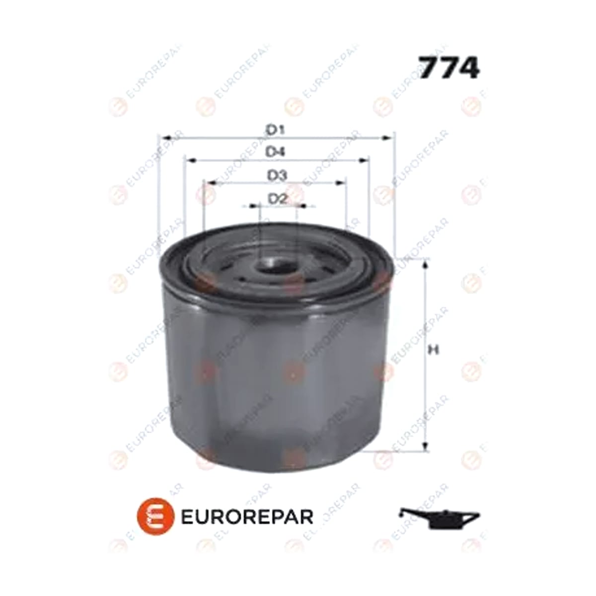 Деталь Фильтр масляный EUROREPAR