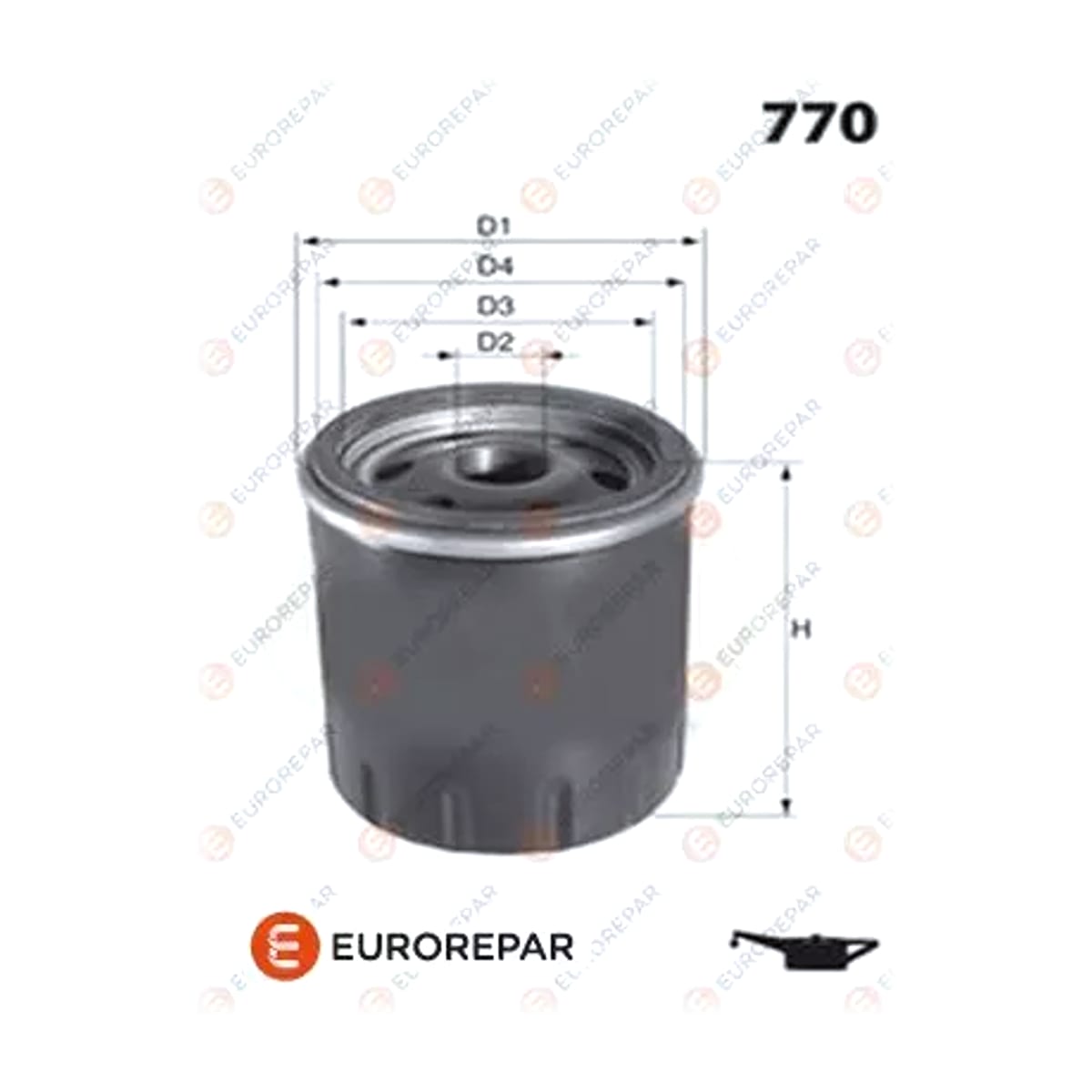 Деталь Фильтр масляный EUROREPAR
