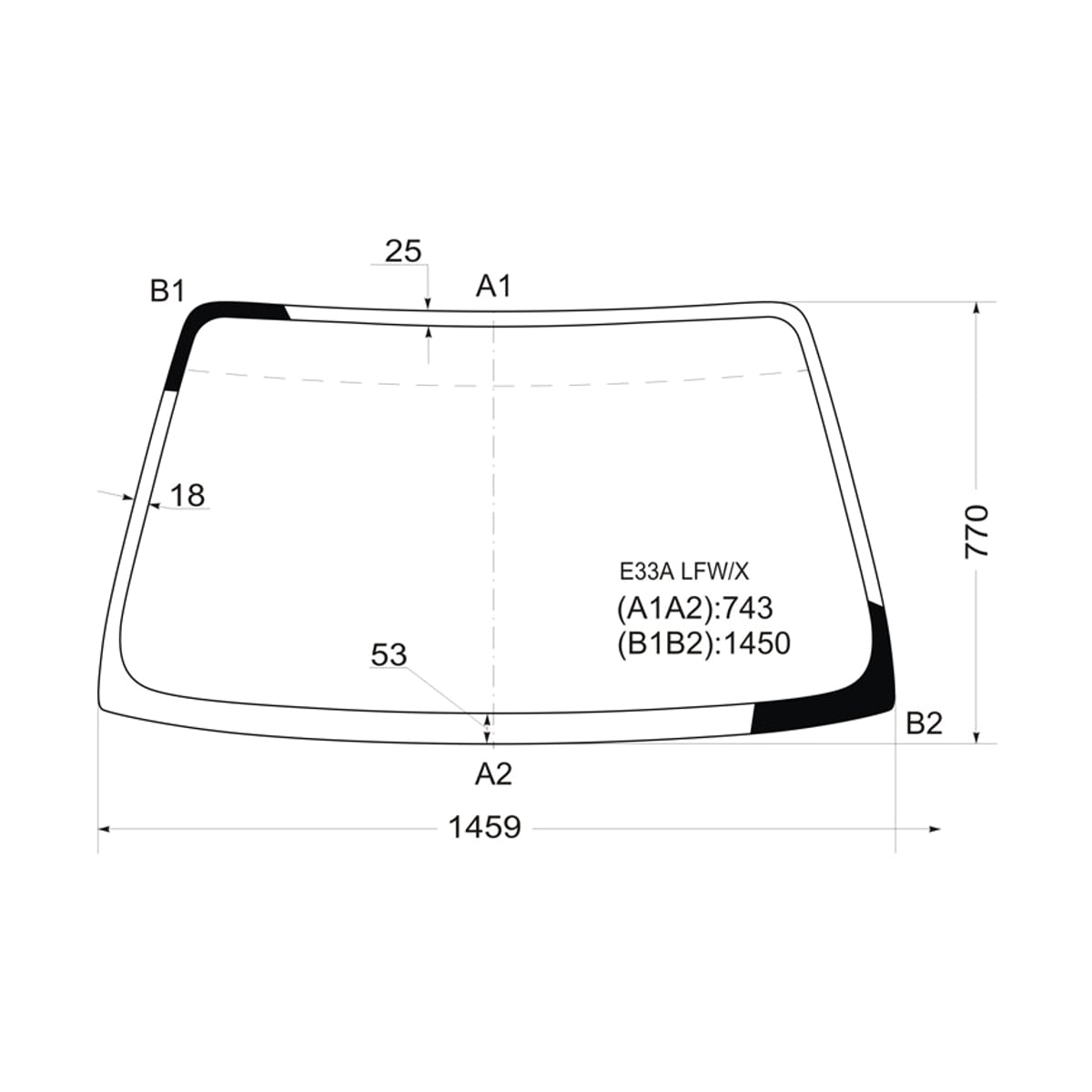 Деталь Стекло лобовое Mitsubishi Eterna 88-92 / Galant 87-92 XYG