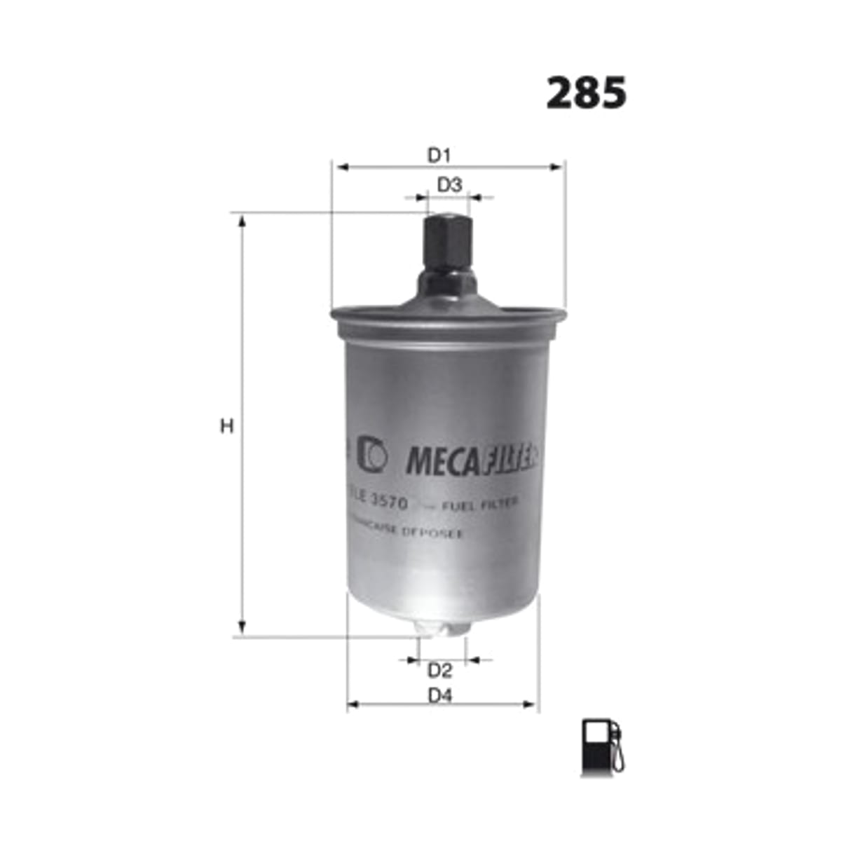MECAFILTER Фильтр топливный