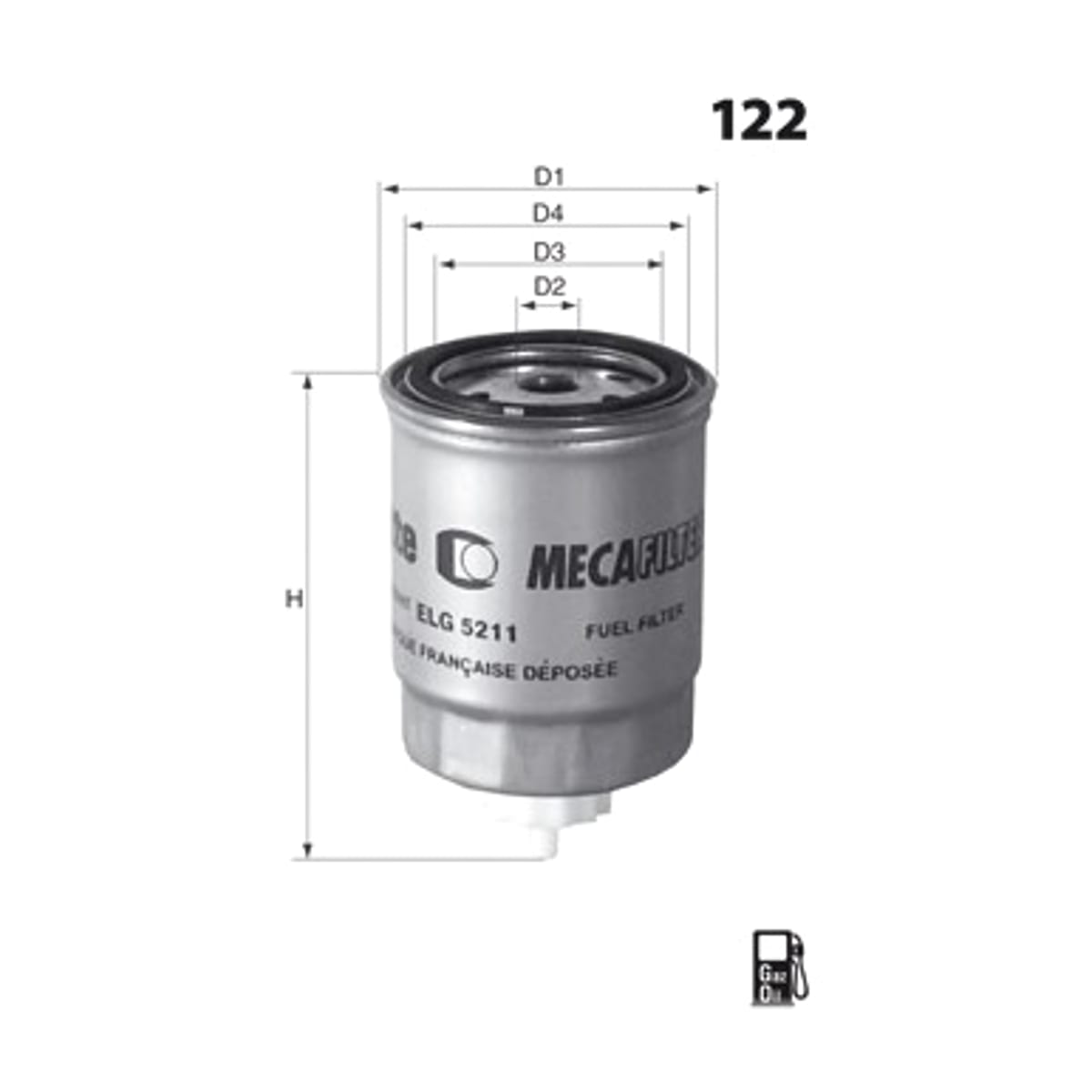 Деталь Фильтр топливный HCV MECAFILTER