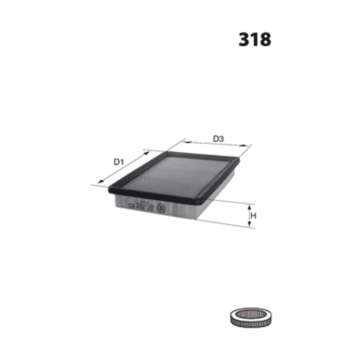 MECAFILTER Фильтр воздушный ELP3620