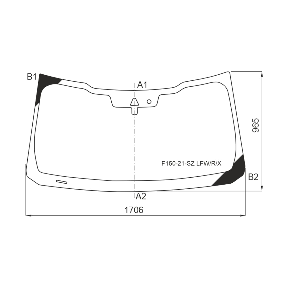XYG Стекло лобовое (Камера/ Датчик дождя/ PICK UP) Ford F150 20 F15021SZLFW/R/X