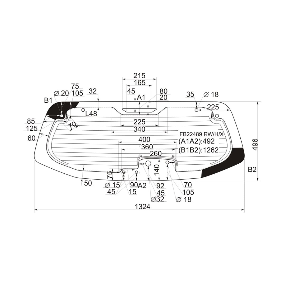 XYG Стекло заднее (Цвет зеленый/ Обогрев) Nissan Pathfinder 04-14