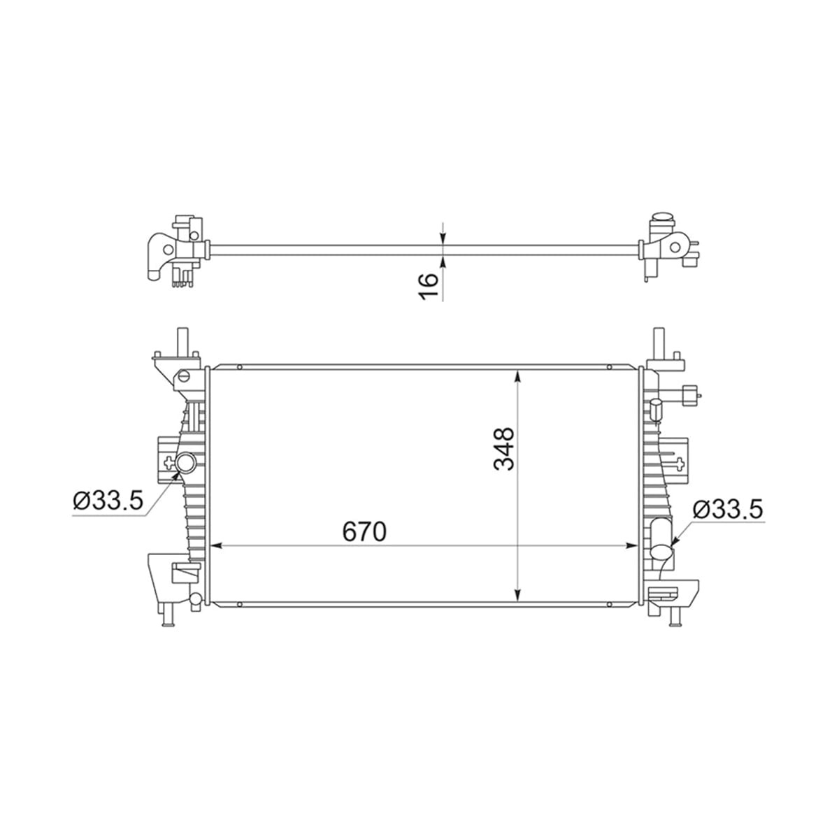 SAT Радиатор Ford Focus 10-19 / C-MAX 10-19