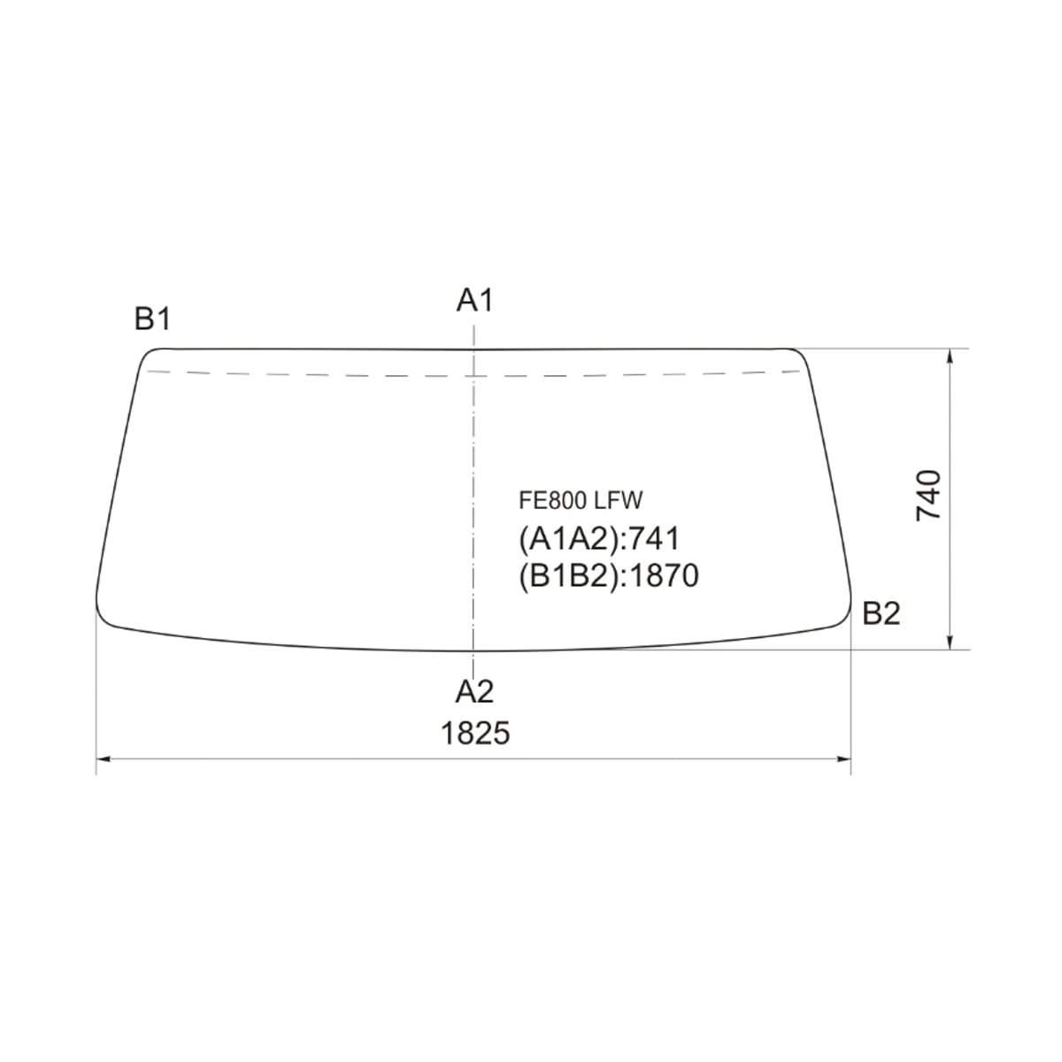 XYG Стекло лобовое Dongfeng DF47 06-19 / Mitsubishi Fuso Canter FE8 02-23 FE800LFW