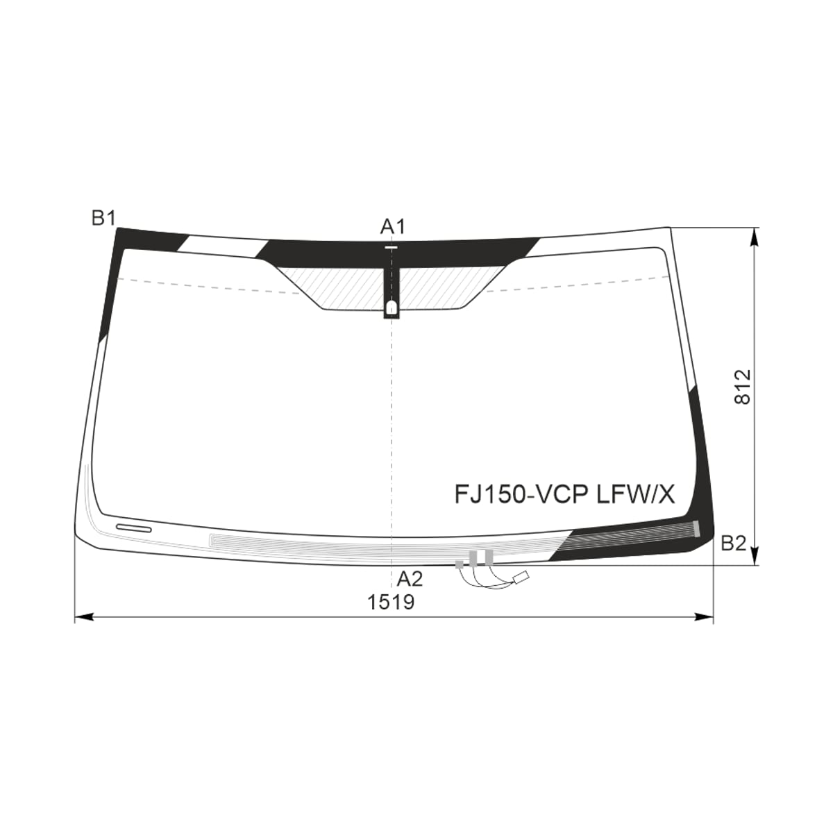 XYG Стекло лобовое (Обогрев щеток) Toyota Land Cruiser Prado (J150) 09-24
