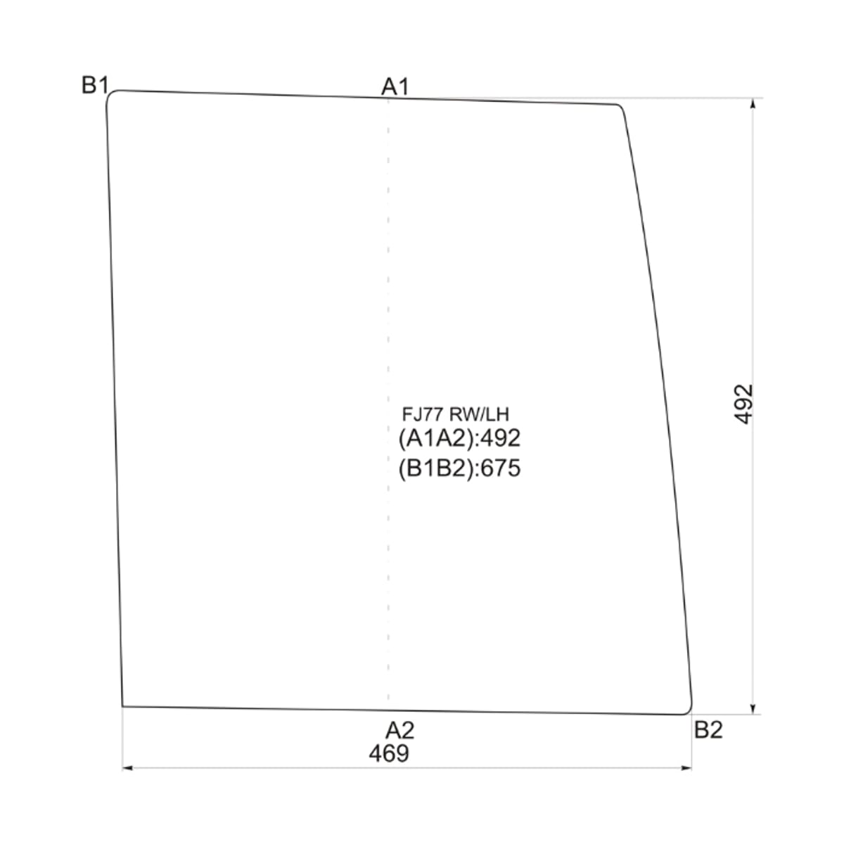 XYG Стекло заднее (Цвет зеленый/ Левое) Toyota Land Cruiser 84-23 / Land Cruiser Prado (J70) 87-96 FJ77RW/LH