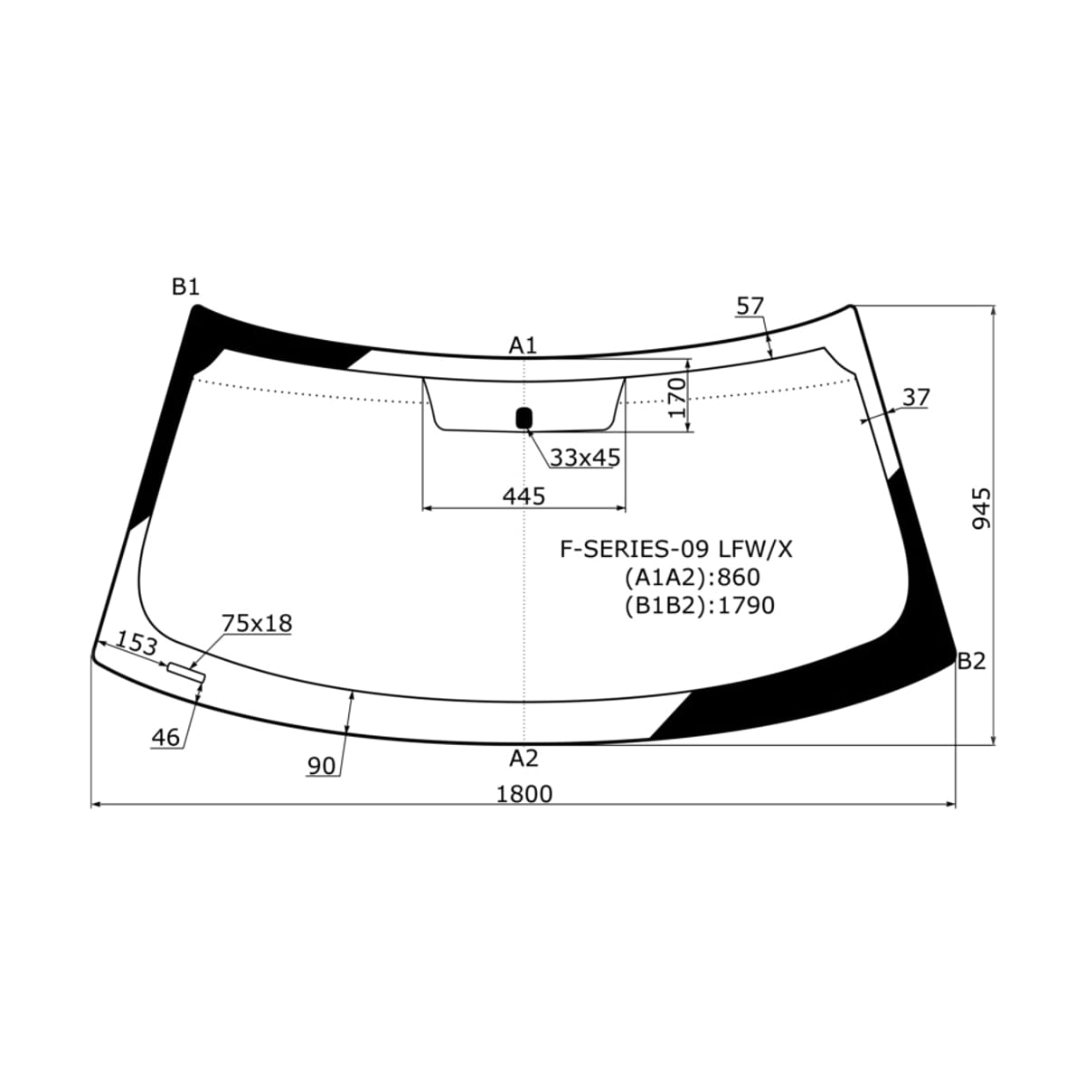 XYG Стекло лобовое Ford F150 09-14