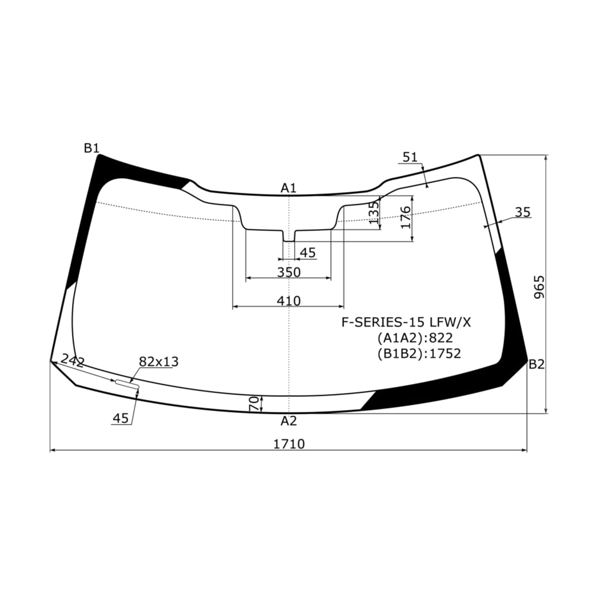 XYG Стекло лобовое Ford F150 14-20 / F250 16-19