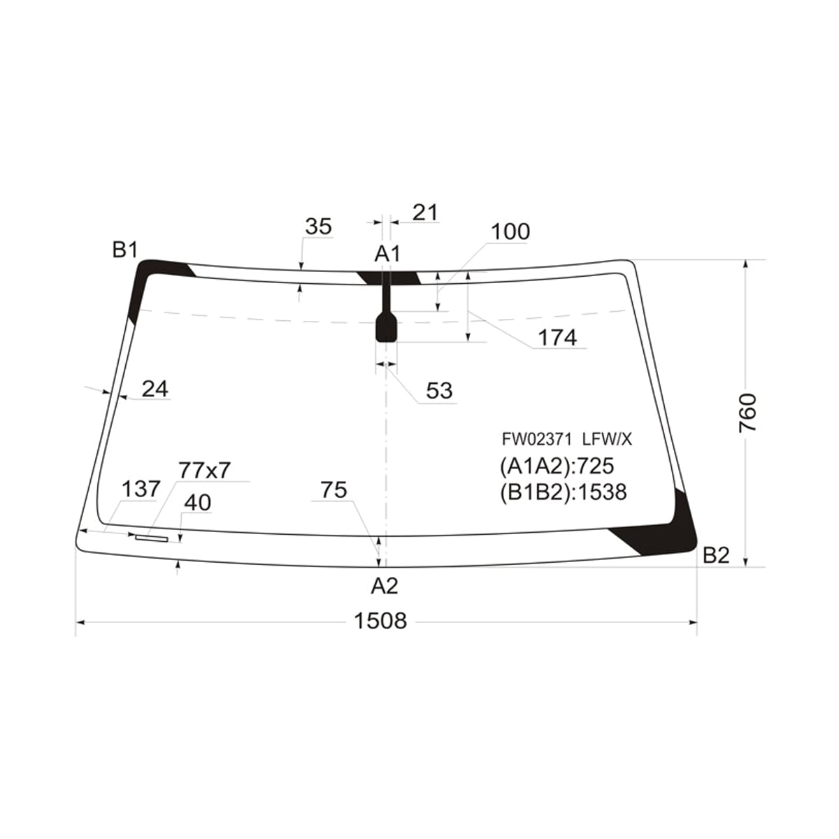 XYG Стекло лобовое Toyota 4Runner 02-09 / Hilux Surf 02-09