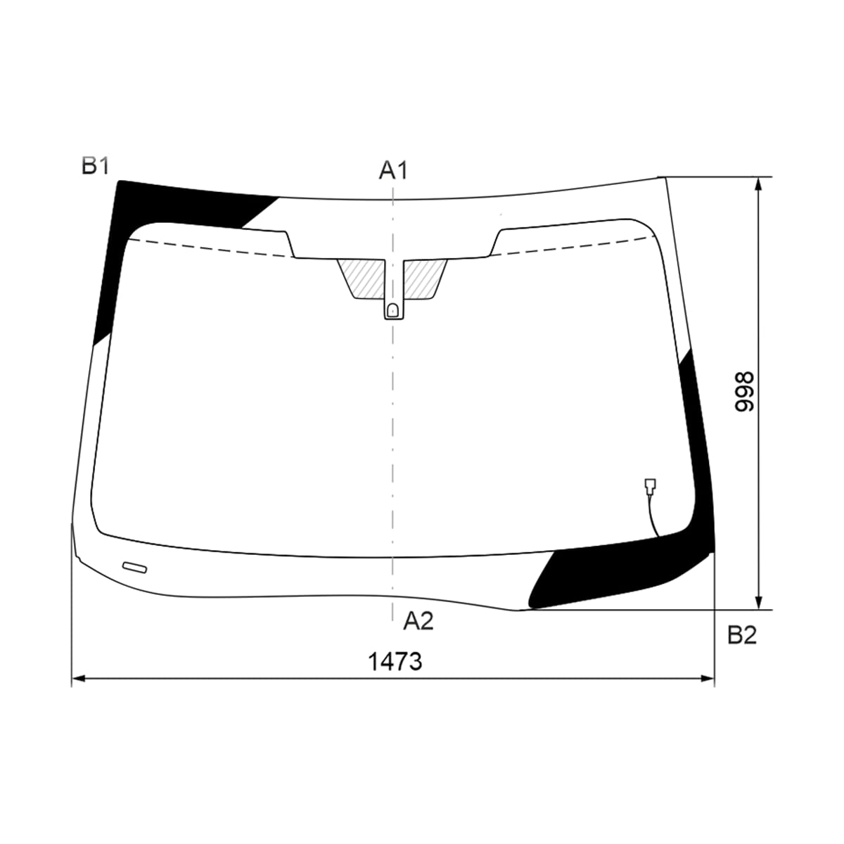 Деталь Стекло лобовое (Обогрев щеток/ Две камеры/ USA) Subaru Legacy 19-22 / Outback 19-22 XYG